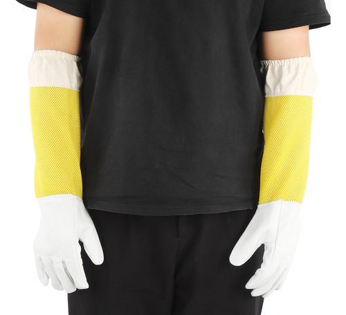 Par De Guantes Protectores De Malla Larga Transpirables Para