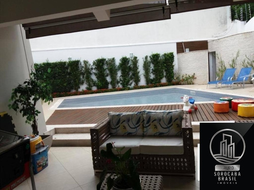 Espetacular Sobrado Com 4 Dormitórios À Venda, 500 M² Por R$ 2.800.000 - Condomínio Lago Da Boa Vista - Sorocaba/sp, Próximo Á Padaria Real. - Ca00069 - 67650829