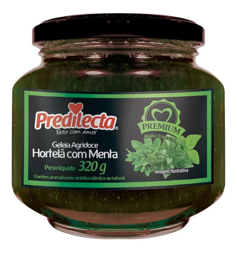 Geleia De Hortelã Com Menta Premium 320g Vidro Predilecta
