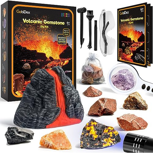 Kit De Excavación De Gemas, Kits De Ciencia De Volcán...