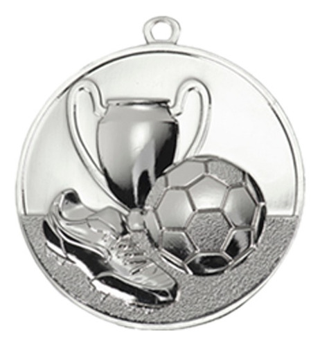Medalla De Zamac Plata 50 Mm Serie 047-2 Fútbol