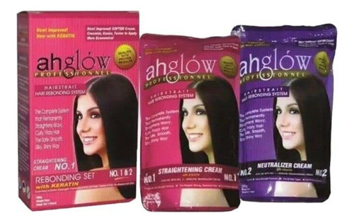 Ahglow Sistema De Alisado Y Reunion Del Cabello Con Queratin