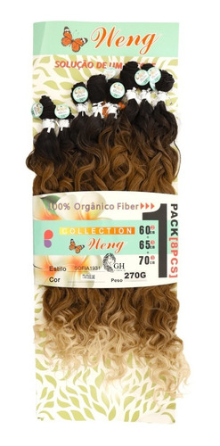 Imagem 8 de 10 de Cabelo Orgânico Cacheado Ondulado Telado +brinde W