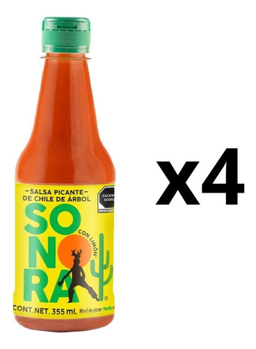 Salsa Sonora Limón 4 Piezas 355 Ml Salsa Castillo