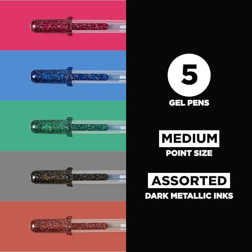Juego 5 Bolígrafos Tinta Gel Sakura Gelly Roll Punta Fina