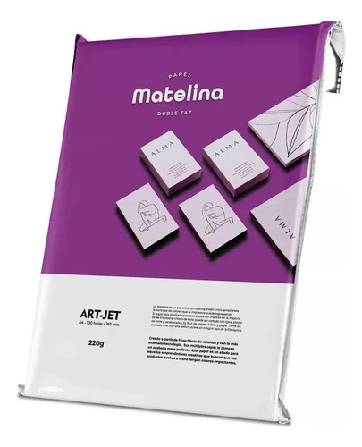 Papel Matelina 220gr Doble Faz X100 A4 Art-jet® 265 Mic Color Blanco