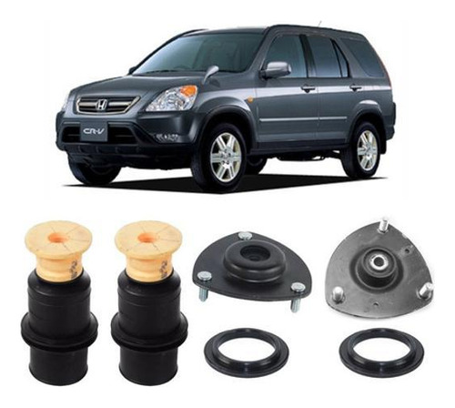 Kit 2 Coxim Batente Coifa Dianteira Honda Crv 2002 Até 2006