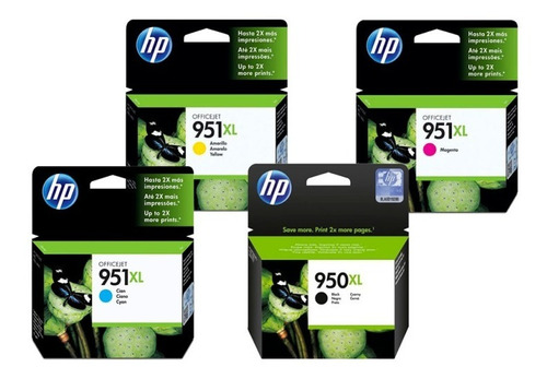 Combo Hp 950xl + Hp 951xl Colores Cartuchos Original Oferta