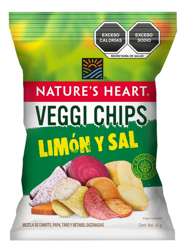 Nature's Heart Veggi Chips Surtido Caja Con 10 Pzs De 40g