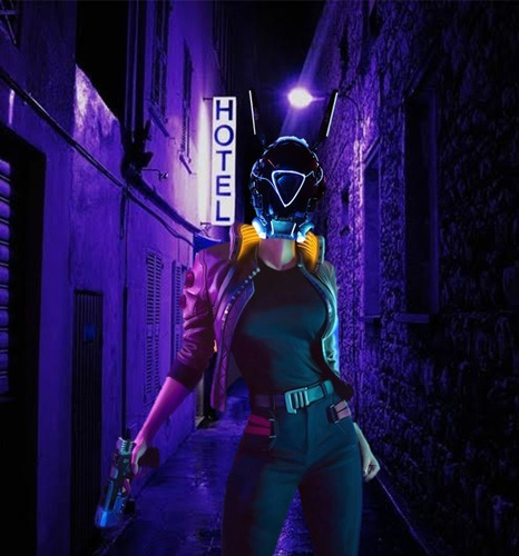 Máscara Cyber Punk (vidiot) Para Cosplay Con Luz Led