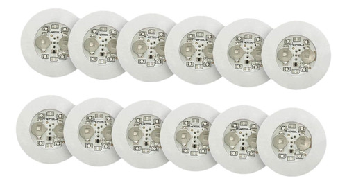 Posavasos Led, 7 Colores, Luces Adhesivas Led Rgb, 12 Piezas