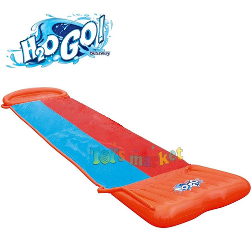 Imagen 8 de 10 de Deslizador Doble De Agua H2o De 5,50 Metros Tobogan Bestway