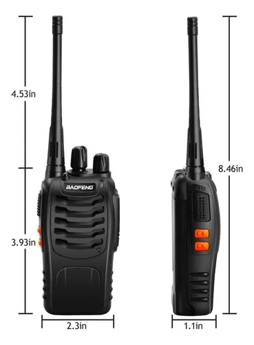 Walkie-talkie Baofeng BF 888S de 6 radios y frecuencia UHF color negro