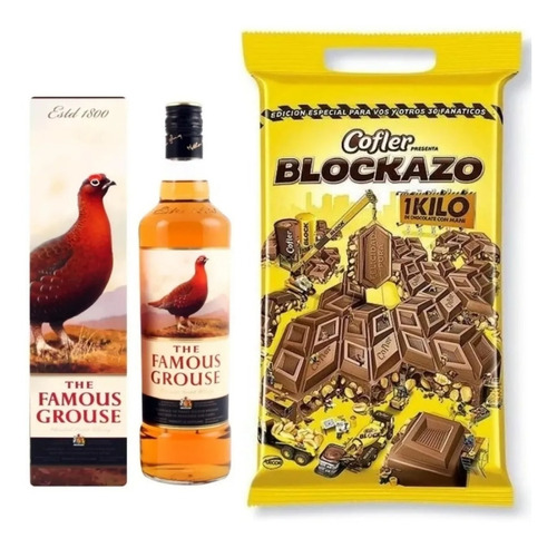 Whisky Famous Grouse 750ml + Chocolate Blockazo X 1 Kg 