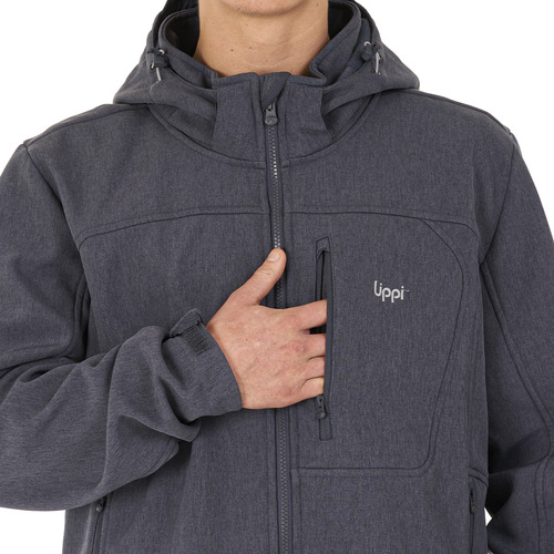 Chaqueta Hombre Macaya Softshell Hoody Melange Azul Lippi