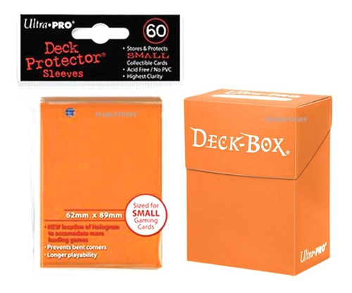 Protectores X60 + Deck Box Ultra Pro Naranja Para Yu-gi-oh!