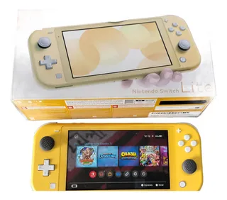 Consola Nintendo Switch Lite Amarillo 128gb Con Magia