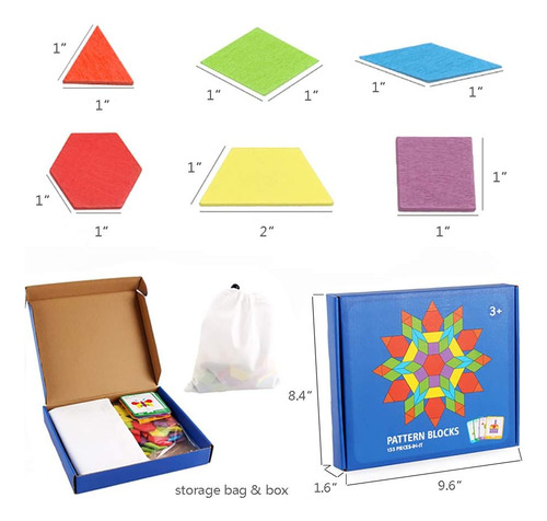 Juego De 155 Bloques De Madera Con Forma Geométrica, Rompeca