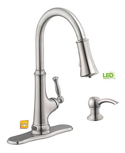 Touchless Singlehandle Pulldown Sprayer Kitchen Faucet Con L