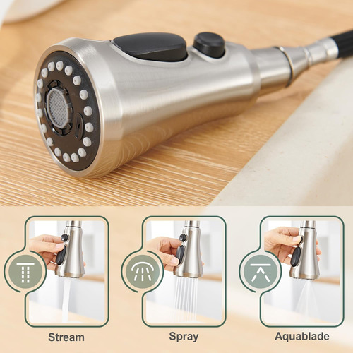 Recambio De Cabezal De Grifo De Cocina Heisok, Tirador De 3