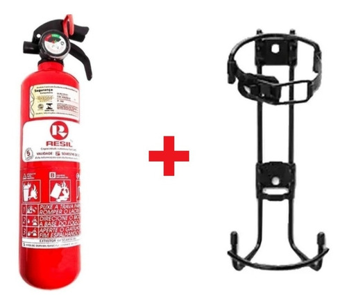 Imagem 1 de 4 de Extintor Automotivo 1kg Abc Universal Com Sup. Veicular *79