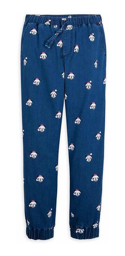 Pantalón Jogger Denim Mickey  Navidad Talla Xs Disney Store