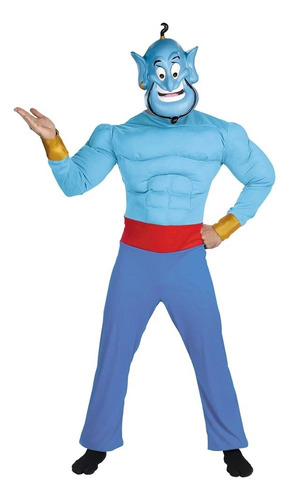 Disfraz De Genio Muscular De Lamp God Aladdin's Lamp For Ha