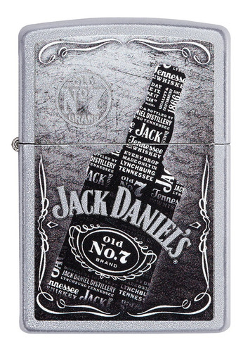 Encendedor Zippo Lighter Jack Daniels Bottle Plata
