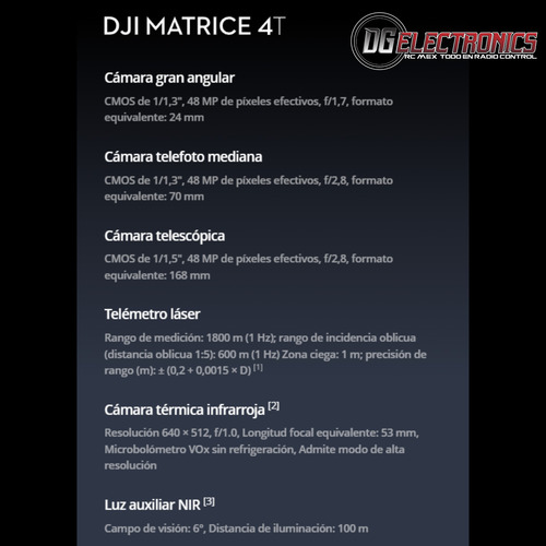 Dron Enterprise Dji Matrice 4t Cámara Térmica Función Ia
