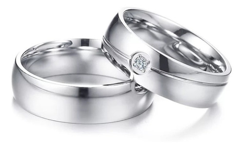 Imagen 6 de 10 de Anillos Compromiso Plata Fina Boda Matrimonio Garantizados