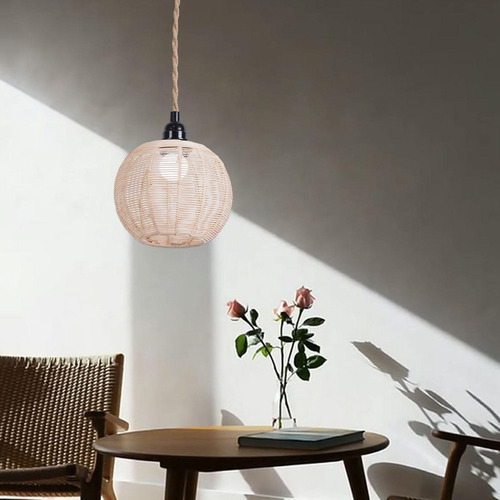 Lámpara Colgante Con Pantalla Tejida, Lámpara Estilo A