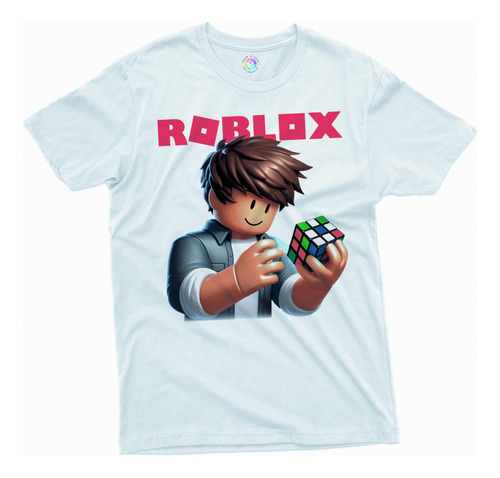 Polo Diseño Chico Roblox Con Cubo Rubik 