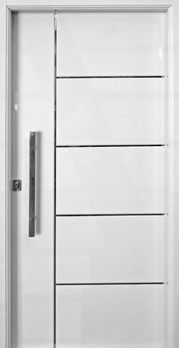 Puerta Nexo Deluxe 5 Tableros Blanca 80 Cerradura Cilindro