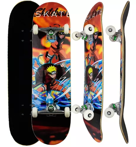 Skate Montado Anime Naruto Semi Profissional Completo - Envio Imediato