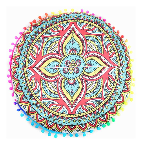 Almofadas De Chão Indianas Capa De Almofada Redonda Boêmia