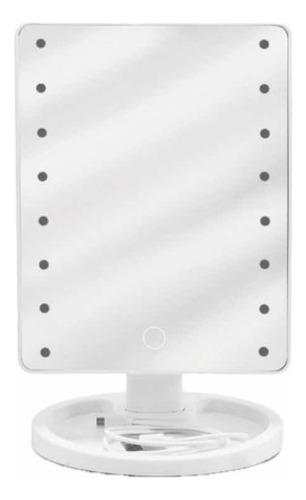 Espejo Para Tocador Con Luz Led Ajustable Y Rotación De 360°