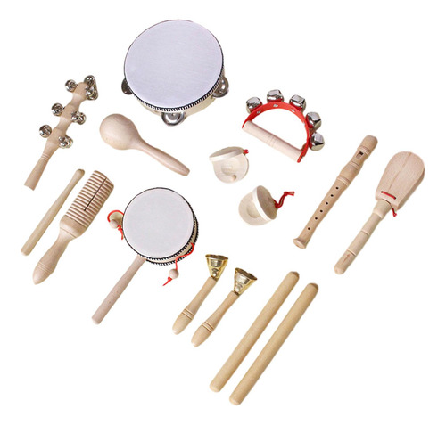 Conjunto De Instrumentos Musicales Hand Bell Kids Drum Set