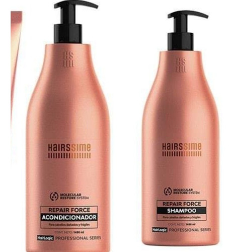 Shampoo Y Acondicionador Repair Forcé Hairssime Grandes 