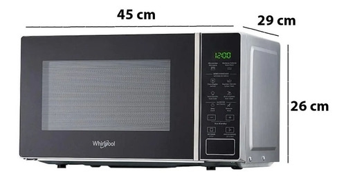 Imagen 2 de 7 de Microondas Whirlpool Wms20as Silver 20l 1200w Acero Inox