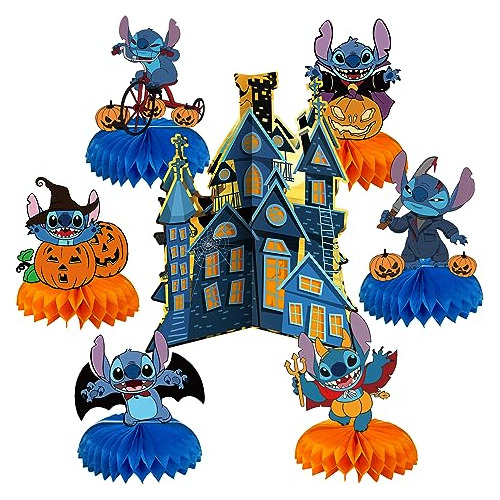 Centros De Mesa De Halloween Forma De Panal Stitch, Sum...