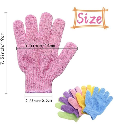 Imagen 2 de 2 de Guantes Exfoliantes Doble Cara, Facial Y Corporal. Tienda.