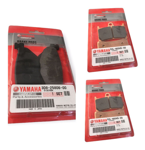 Imagen 1 de 3 de Set Pastillas Delanteras Trasera Yamaha Tdm 900 Fz 1 Mt 09 V