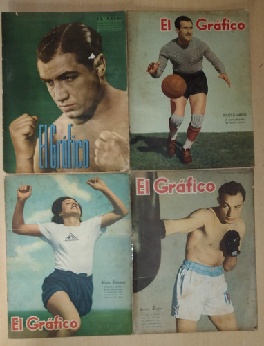 Lote De 4 Revistas El Gráfico Año 1940 1941 1942 Y 1943