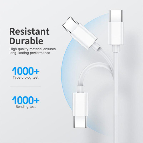 Cable Carga Rápida 60w Tipo C Para iPhone 15 16 Pro Max/ 2 M
