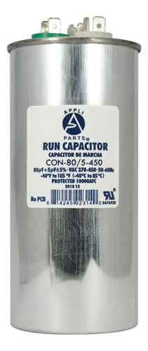 Appli Parts Condensador Capacitor De Marcha 80+5 Mfd Uf