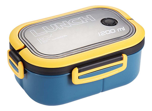 Bento Box Lunch Container 2 Capas 3 Compartimentos Fácil De