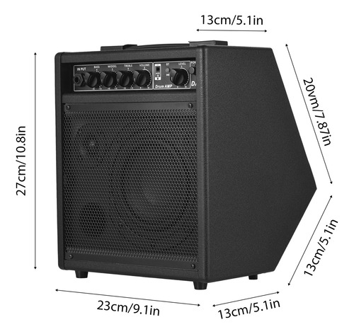 Amplificador De Guitarra Altavoz Electrónico De Batería Port