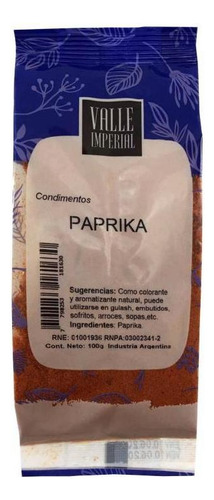 Paprika 100 G - Valle Imperial 