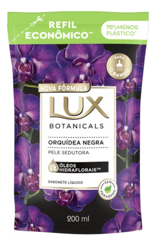 Sabonete Líquido Lux Botanicals Orquídea Negra 200 ml