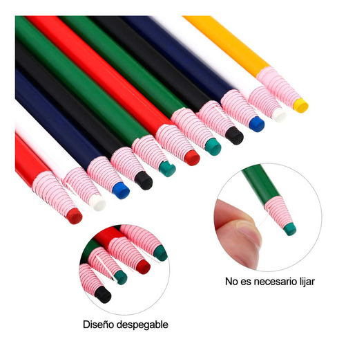 Lapiz Greda De Cera De Colores Para Sastre 24 Piezas